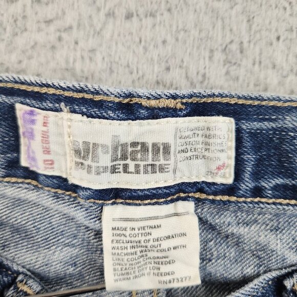 Y2K Urban Pipeline Jeans Boys 10 Blue Straight Leg Relaxed Skater Denim Pants - Picture 9 of 12